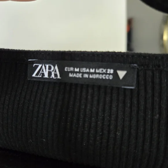 Zara Black Ribbed Top - Picture 8 of 8